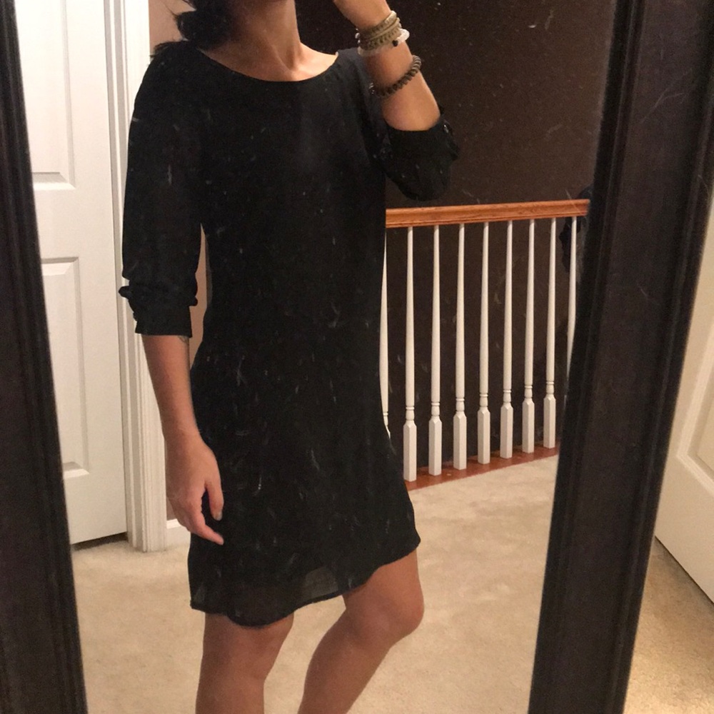 Black and white bow dress